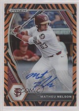 2021 Panini Prizm Draft Picks Tiger Stripes 10/25 Matheu Nelson #PDP35 Auto fm0
