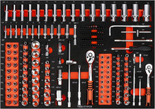 Compréhensif 171-Piece Ensemble d'outils de prise 3/8" avec plateau de rangement en mousse