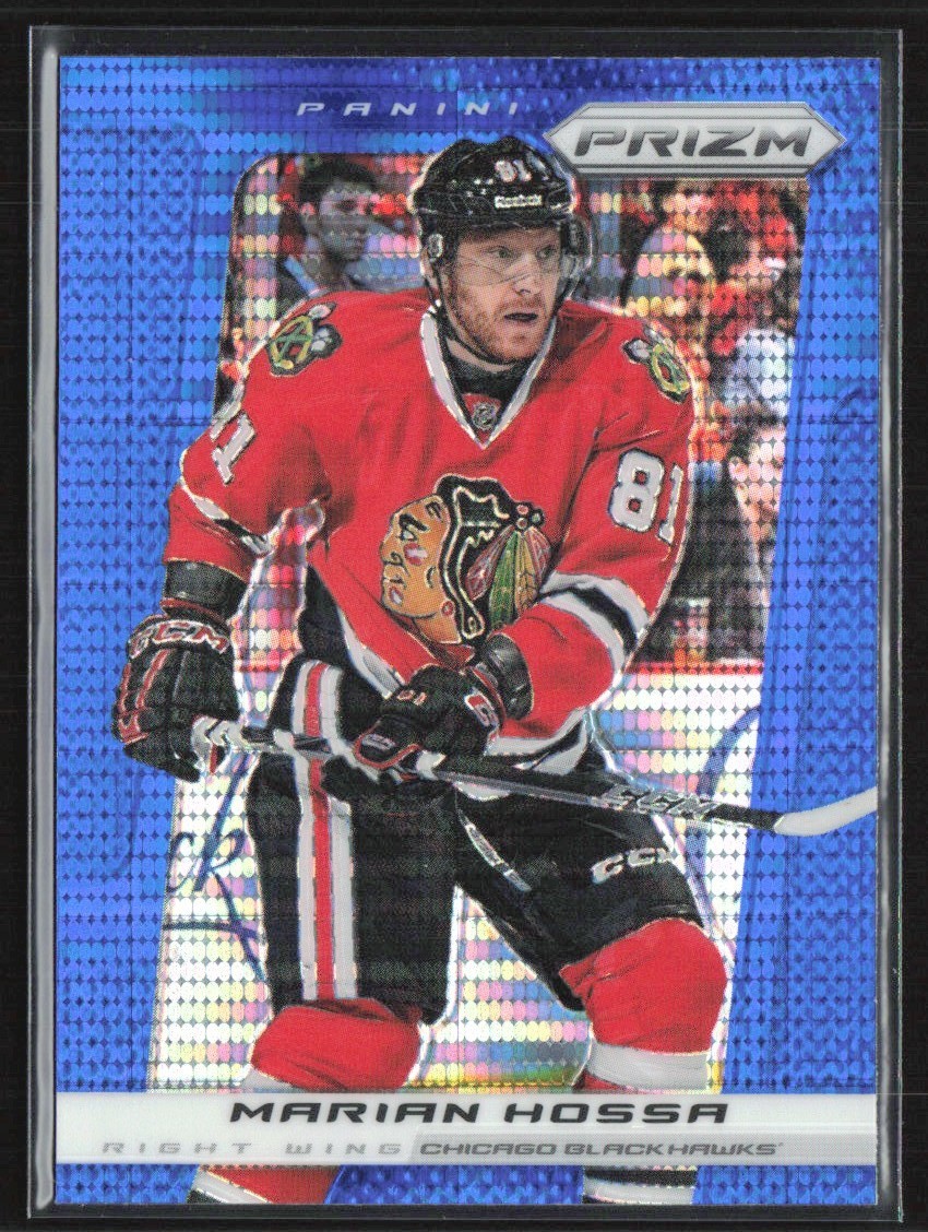 Marian Hossa 2013-14 Paninii Prizm Blue Pulsar #125 Chicago Blackhawks