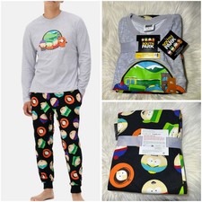 South Park Men  s 2 Piece Pajama Set Long Sleeve T-shirt and Pants Size XL NEW 