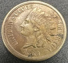 1860 Indian Head Cent Copper Nickel Rounded Bust VF Condition