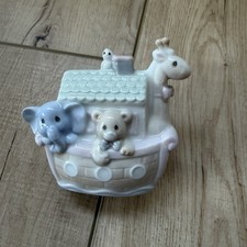 Precious Moment Noah's Ark Porcelain Night Light Lamp 1993 Collection 3" RARE