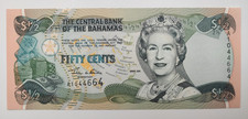 50 Cents Bahamas 1/2 Dollar  2000  P.68  kassenfrisch - UNC Paper money