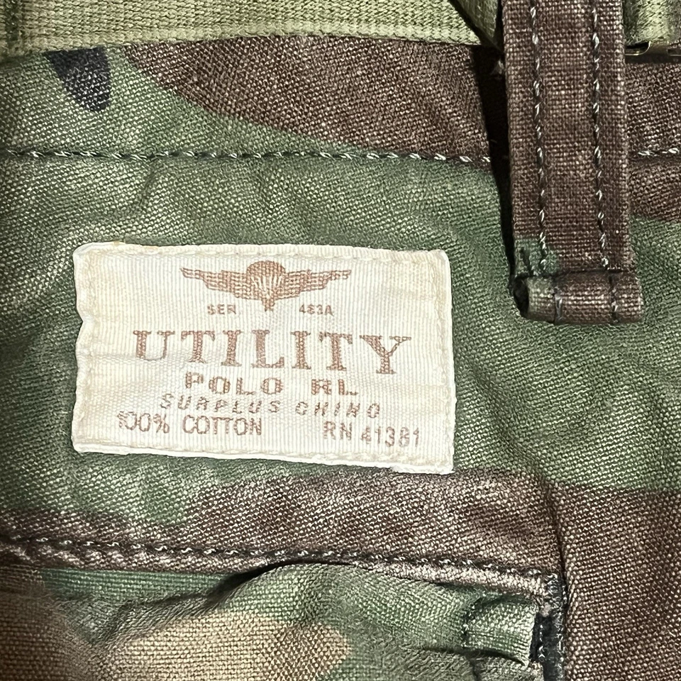 Мужские штаны-карго Polo Ralph Lauren Utility Surplus размер 34x30 камуфляжные прямые штанины - Изображение 4 из 4