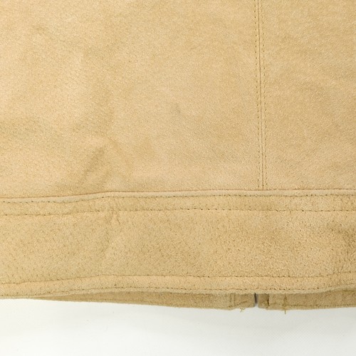 Rare VTG FUBU The Collection Cinca XC11 Suede Leather Jacket 2000s Tan W/ Tags M - Picture 11 of 15