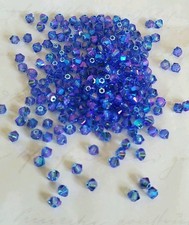 Swarovski 5328 3mm bicone beads, Sapphire Shimmer 2X 36pcs 