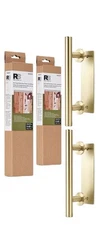 2 Reliabilt Pull and Flush Barn Door Handlesets 11.5" Soft Gold Finish 3635277