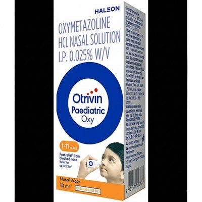 Otrivin Paediatric Oxy Nasal Drops 10ml - Child's Nasal Congestion Relief + F/S