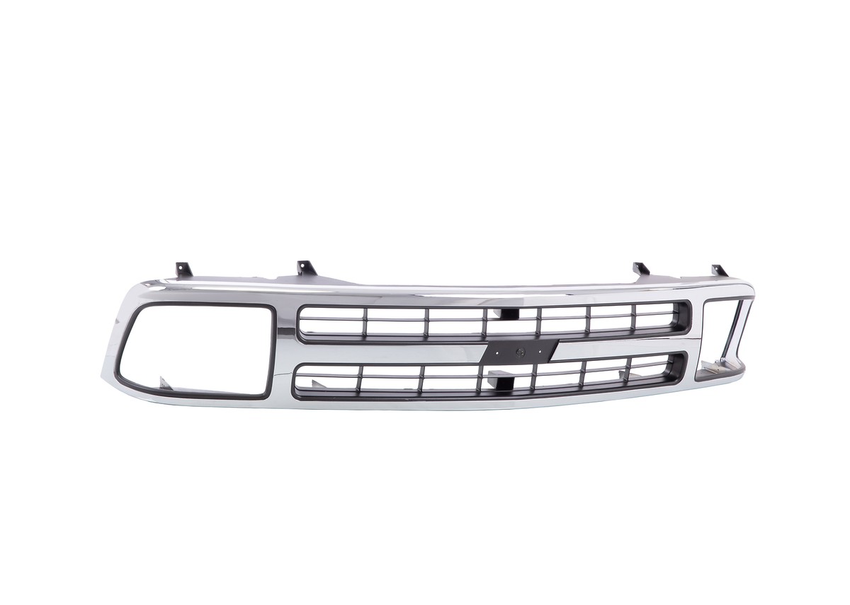 Front Grille For 94-97 Chevy S10 & Blazer (With Sealed Beam Headlights) - Gray