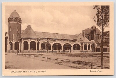 ZOOLOGICAL GARDEN, LEIPZIG GERMANY Predator House Vintage Postcard