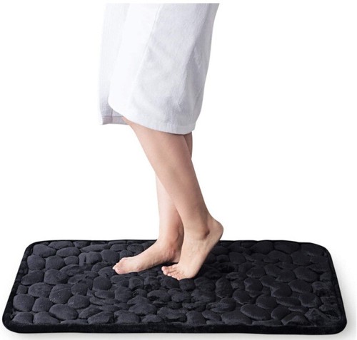 Bath Mat Coral Fleece Non-slip Carpet In Shower Room Doormat Memory Foam Pad - Photo 9/43
