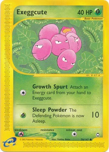Pokemon Card - Aquapolis 76/147 - EXEGGCUTE (common) - NM