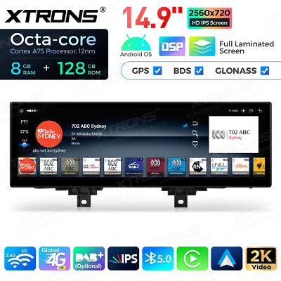 14.9'' Android 14 8+128GB Autoradio GPS Retrofit For BMW 3er F30 F31 EVO 4er F32