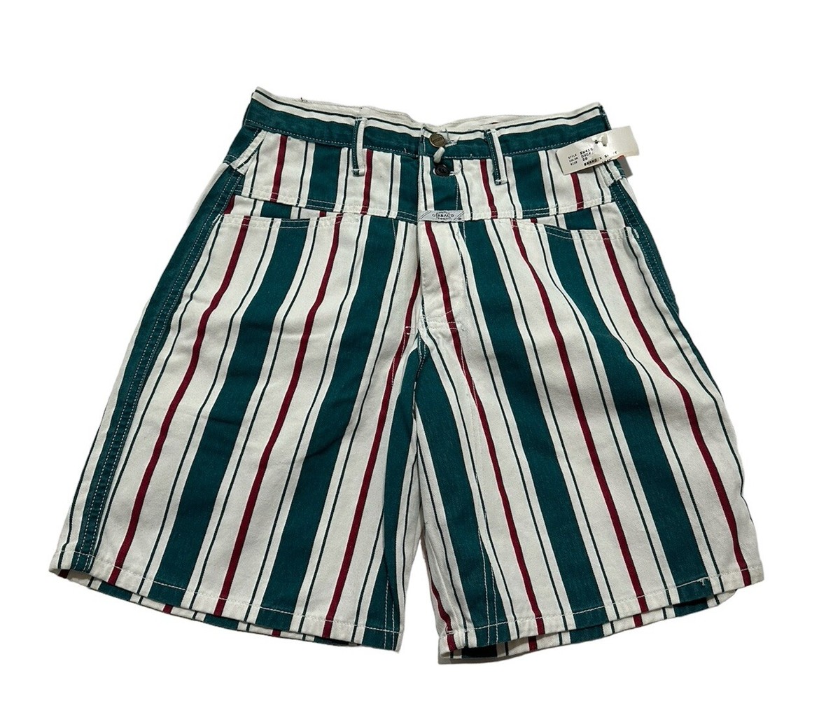 Vintage 90s Marithe Francois Girbaud Turquoise Red White Stripe