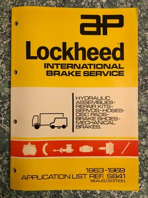 Lockheed API International Brake Service Application List 1963 - 1969 Commercial