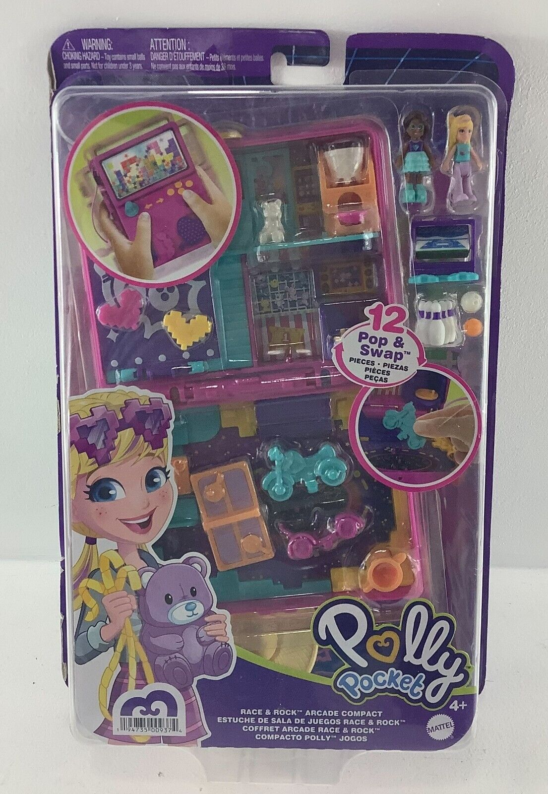 POLLY POCKET RACE & ROCK ARCADE COMPACT 2021 NEW IN SEALED PACKAGE