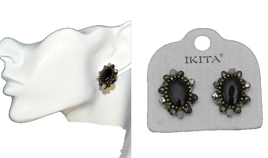 Onyx Cristal Onyx Pendientes de Moda