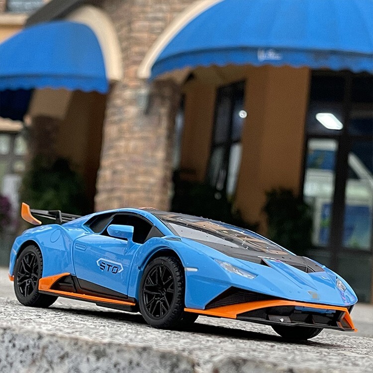 1:24 HURACAN STO Alloy Sports Car Model Diecasts Metal Toy Racing Kids Toy Gift