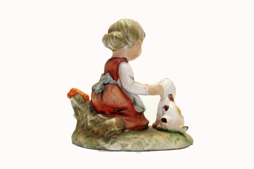 Alpine Children F-456 Girl feeding dog Figurine Vintage Decor - Picture 6 of 9