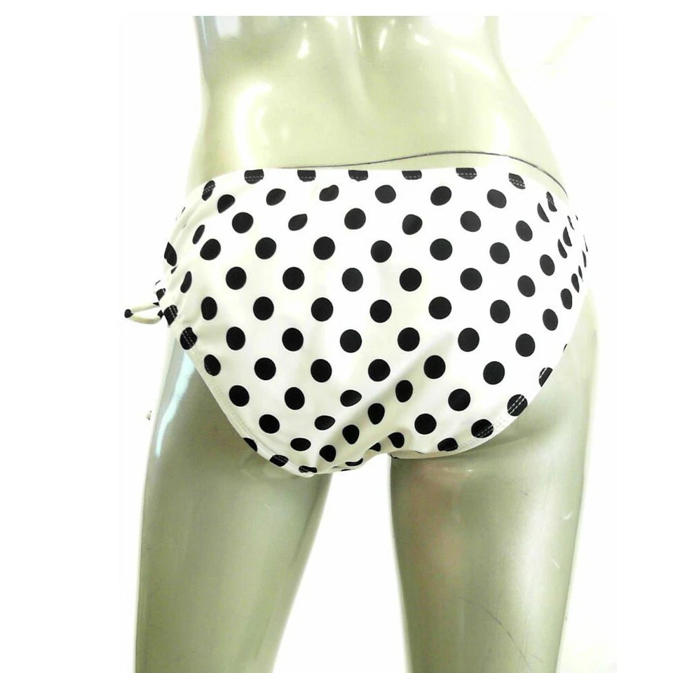 Bikini Lab Junior Mujeres Traje de baño Bikini Parte inferior M Negro Blanco Lunares Elástico Foto 2 de 2