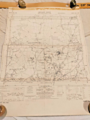 1957 Betriebssystemkarte TM25SE Melton Hasketon Pettistree Ufford Dallinghoo Boulge Bredfield