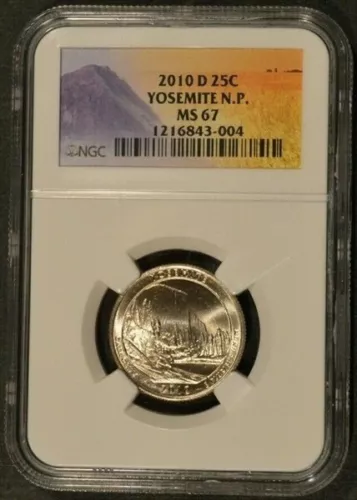 2010-D YOSEMITE NATIONAL PARK MS67 NGC BUSINESS STRIKE QUARTER