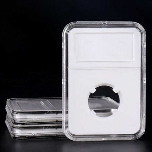 1Pc 40mm Coin Storage Box Transparent Coin Holder Coin Collecting BDB - Afbeelding 1 van 8