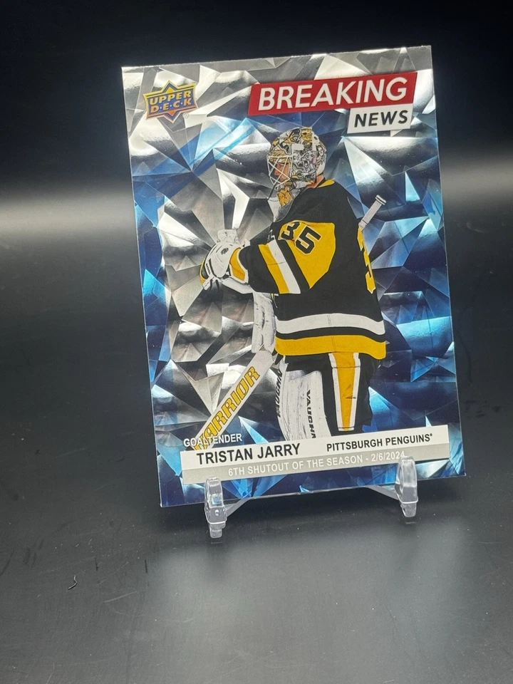 2024-25 Upper Deck Breaking News Tristan Jarry #BN-7 Pittsburgh Penguins - Image 2 of 4