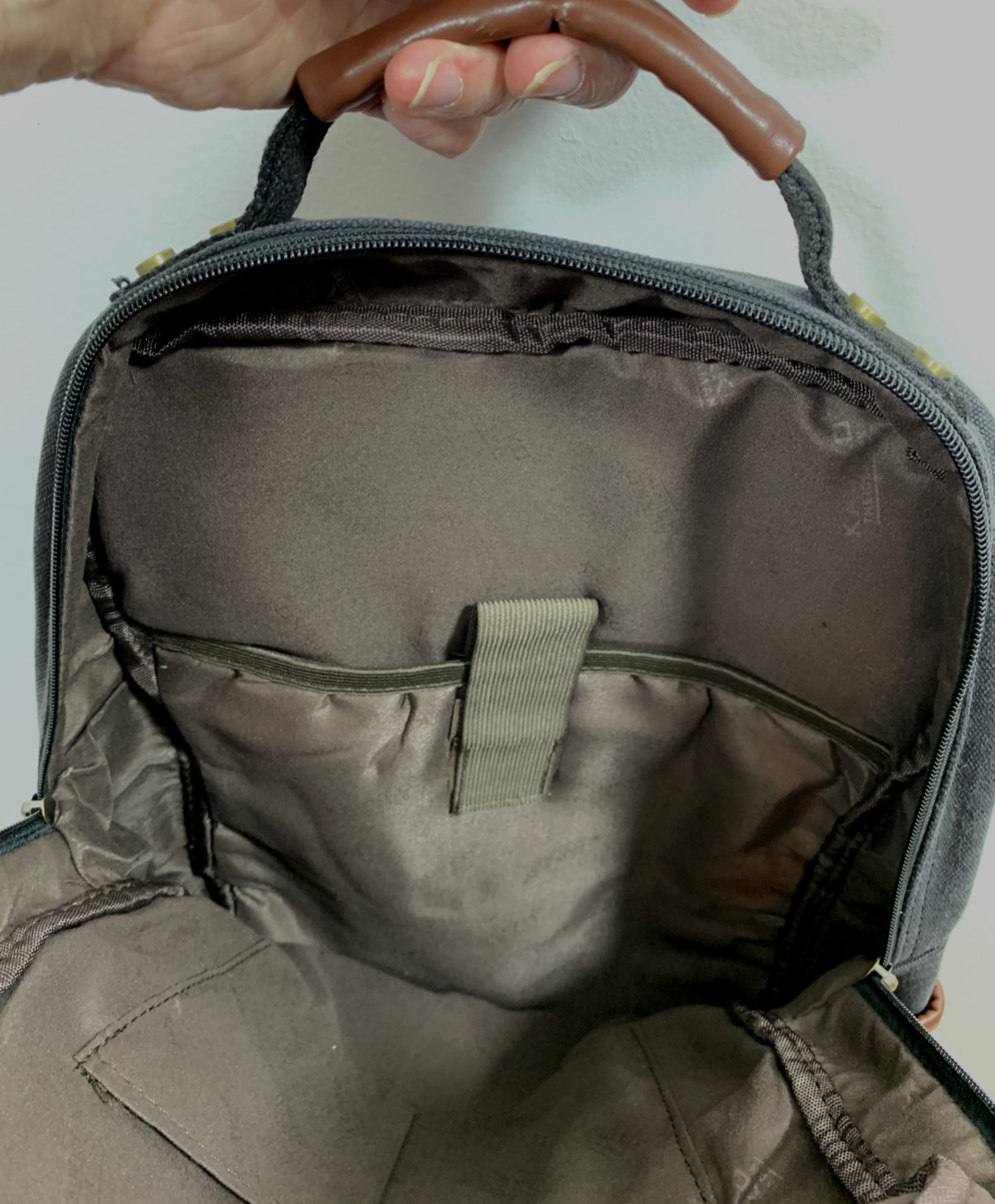 Kaukko Canvas Travel Backpack Satchel Laptop Carry Bag Hiking Camping Black