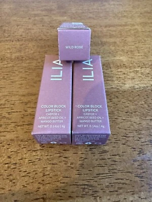 Ilia Color Block High Impact Clean Color Lipstick ~ Wild Rose 🌹