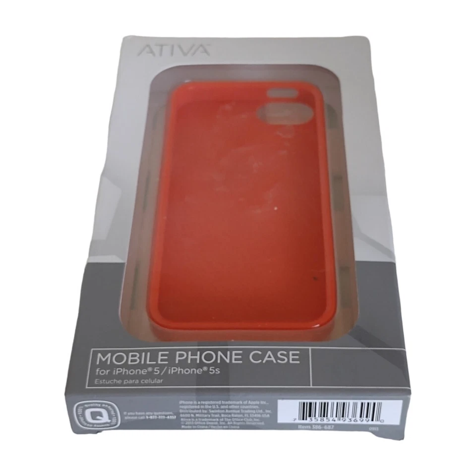 Funda Teléfono Ativa Roja Para iPhone 5/5s Accesorio Nueva Foto 3 de 4