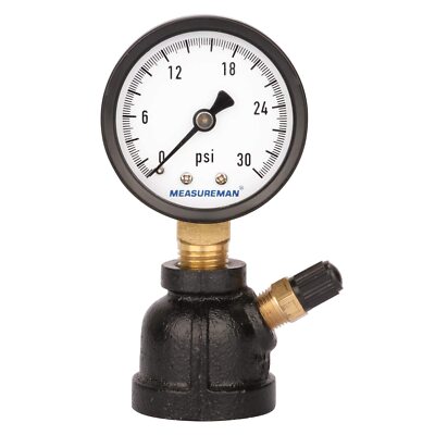 2'' Forged Steel Gas Pressure Test Gauge Assembly, 3/4'' FNPT Connection, 0-30psi