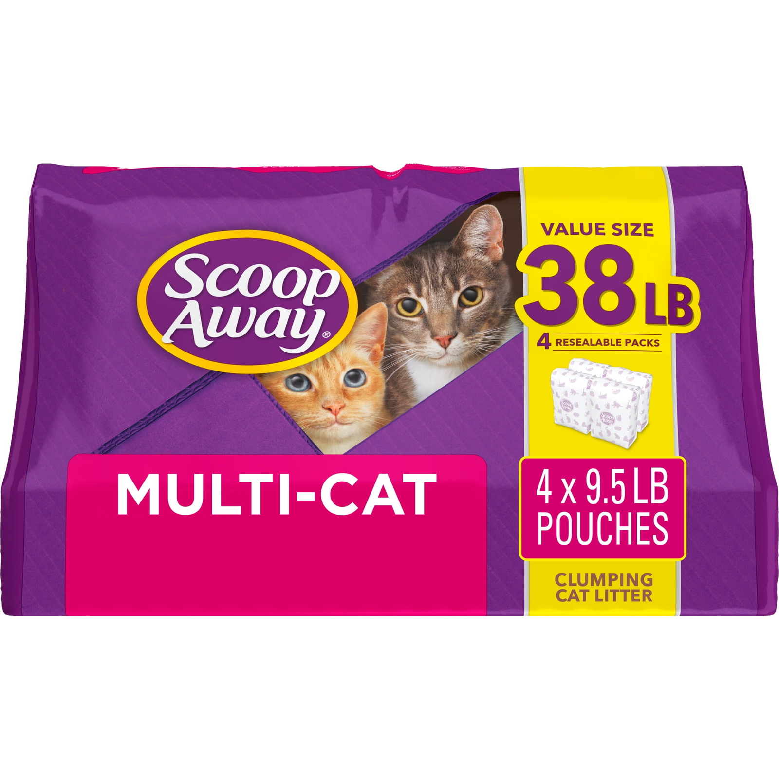 Scoop Away Extra Strength MultiCat Scented Litter, 38 lb, Clumping Cat