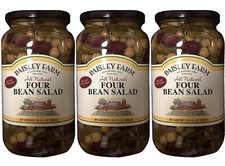 Paisley Farm Natural Four Bean Salad, 35.5Oz Glass Jar Pack of 3