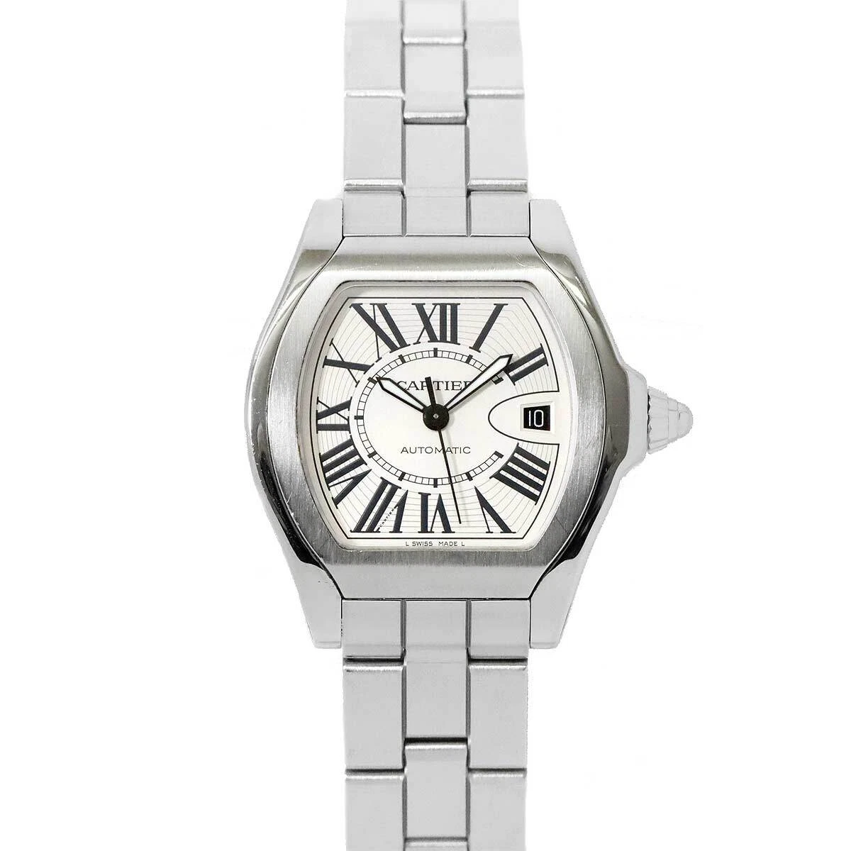 Cartier Roadster LM W6206017 Silver Dial Automatic Mens Date Watch