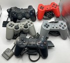 Lot of 5 - OEM Sony PlayStation PSOne & PS2 Controllers for PARTS & REPAIR