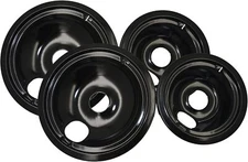 DB6 for GE Range Porcelain Black Drip Pans Bowls 4 PK 2-WB31M20 2-WB31M19