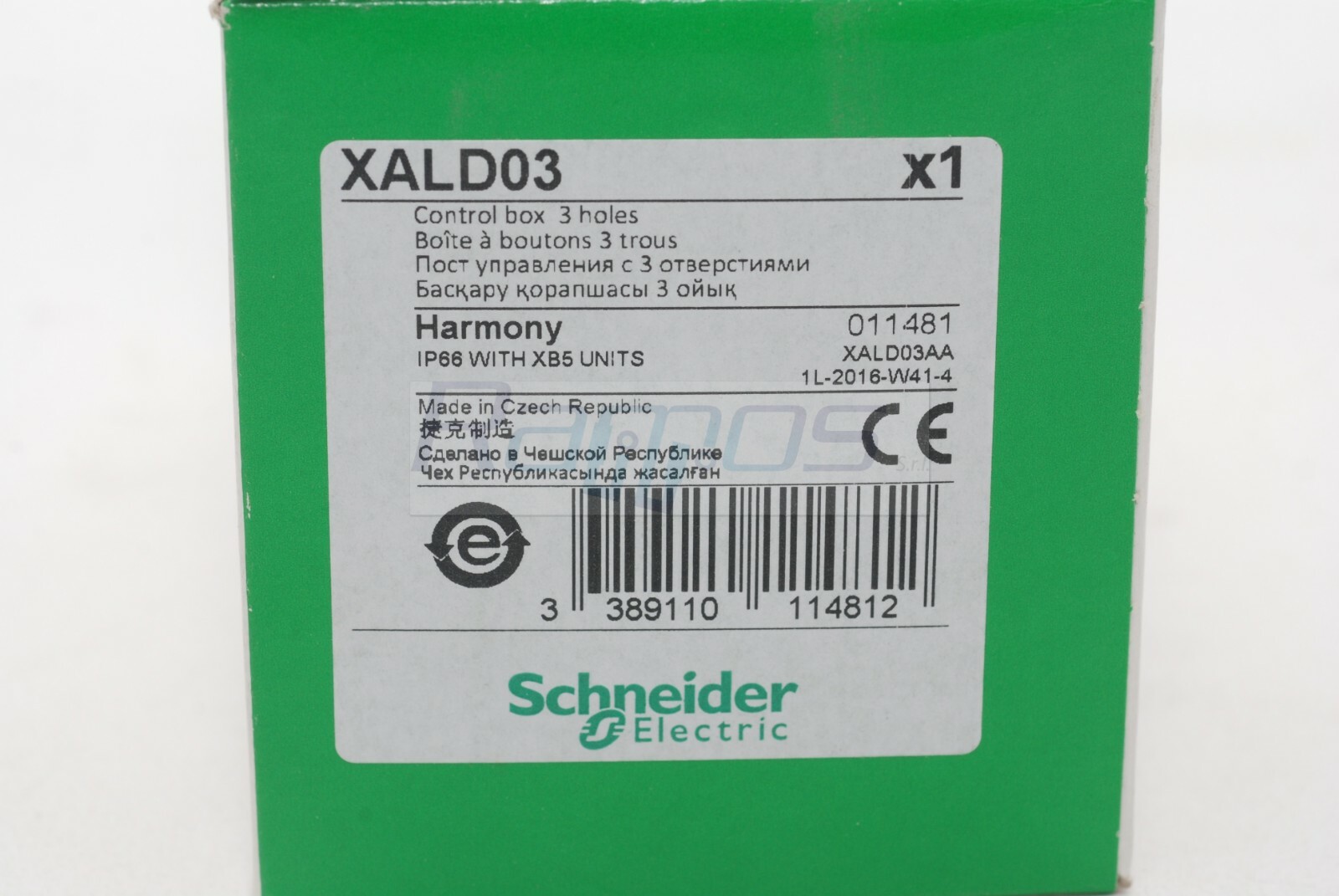 KIT 3 PEZZI XALD03 SCATOLA PER PULSANTI 3 FORI TELEMECANIQUE SCHNEIDER ELECTRIC