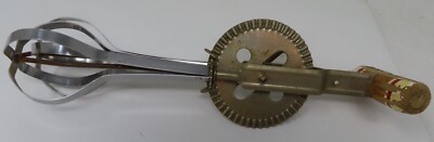 VTG Ecko Hi-Speed Kitchen Hand Beater Wood Handle Stainless Steel Super Center