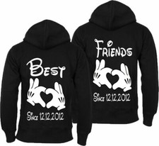 Couples Shop Best Friends Hoodie mit WUNSCHDA...