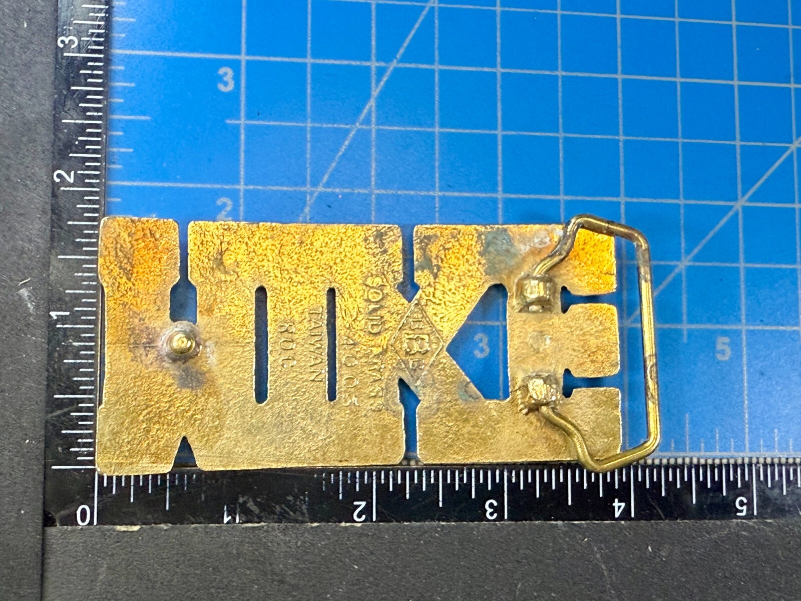 Custom Name MIKE Block Letter Solid Brass Vintage… - image 4