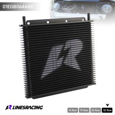 Universal 32 Row Transmission Oil Cooler 11x10x0.75 280x254x19mm 38 Barb