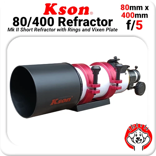 Kson 80mm 400mm f/5 Mk II Refractor OTA with Rings and Vixen Plate - Image 4 of 4