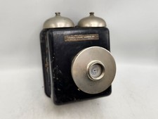 Vintage Stromberg Carlson Metal Wall Phone Telephone w/ Top Ringer Bells