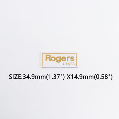 Rogers Speaker Grill Badge Logo Satin Gold Custom Aluminum PAIR LS 3/5A LS 5 /9A - Foto 8