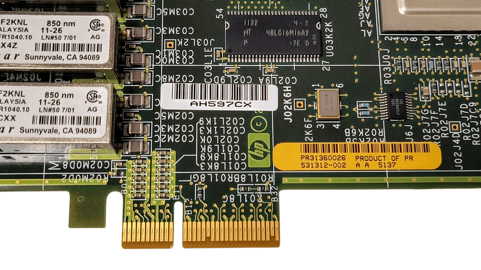 HP AH597CX 4 Port 4Gb Fiber Channel HBA Card 531312-002 - Image 3 of 3