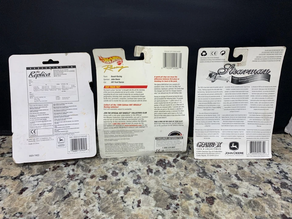 Genuine John Deere Diecast Toys - Biplane - Hot wheels - 6400 Tractor Lot Of 3 - Image 2 of 4