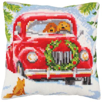 Collection D'Art Stamped Needlepoint Pillow Kit 40 X 40cm ~ Into the Woods~