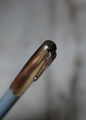 Stylo Plume Parker 51 Vacumatic - Résine Gris Moyen & Plume Or - Blue Diamond - Rare Occasion