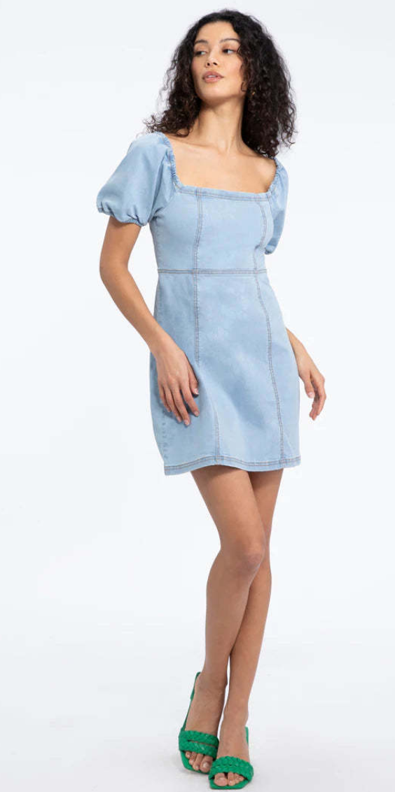 Sanctuary Women After Me Denim Dress Open Skies Size 14
